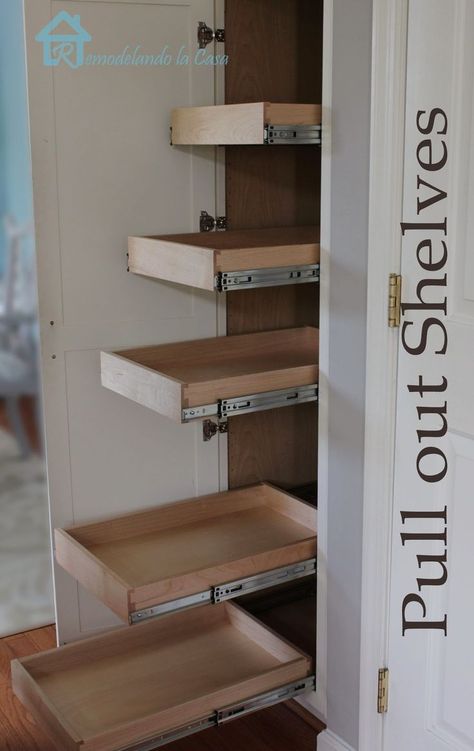 Case In Stile Country, Open Pantry, Kabinet Dapur, Pull Out Shelves, Hemma Diy, Hus Inspiration, Kitchen Redo, Trendy Kitchen, Kitchen Remodel Idea