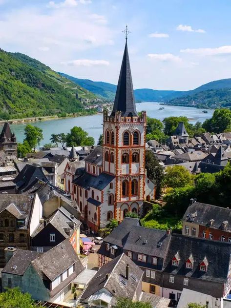 Church in Bacharach, Rhine Valley, Germany Rhine Valley Germany, Germany Tourism, Rhine Valley, Valley Village, Europe Trip, Beautiful Villages, Germany Travel, Europe Travel, Tourism