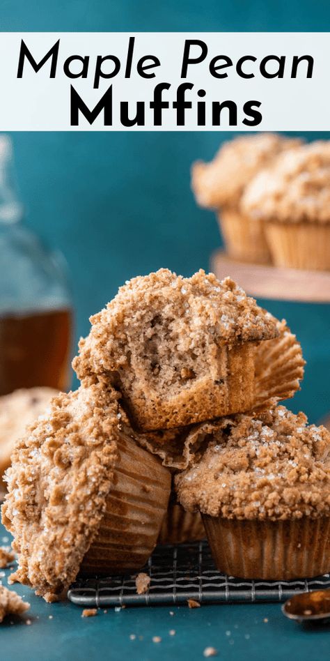 These are the real deal, the best maple pecan muffins you'll ever try! After testing and perfecting muffin recipes for six months, I’ve mastered the techniques for creating bakery-style muffins and worked them into a few easy, step-by-step instructions so you can make foolproof, wow-factor muffins at home! Maple Pecan Muffins, Pecan Muffins Recipe, Freeze Muffins, Pecan Muffins, Bakery Style Muffins, Most Popular Desserts, Muffin Recipes Blueberry, Maple Pecan, Decadent Cakes