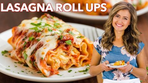 Lasagna Roll Ups Recipe (VIDEO) Easy Lasagna Roll Ups, Make Ahead Lasagna, Lasagna Roll Ups Recipe, Lasagne Roll Ups, Lasagna Roll Ups, Slow Cooker Lasagna, Easy Lasagna Recipe, Lasagna Roll, Roll Ups Recipes