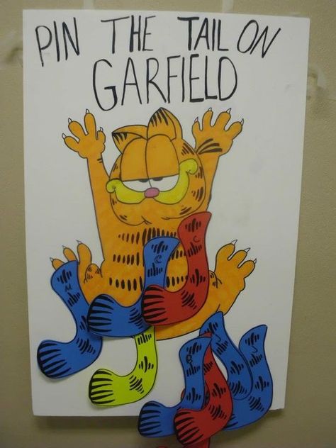 Pin the tail on Garfield: Garfield Party, Garfield Birthday, Garfield Pictures, Pin The Tail, Barbie Birthday, 14th Birthday, Birthday Games, 12th Birthday, 6th Birthday Parties