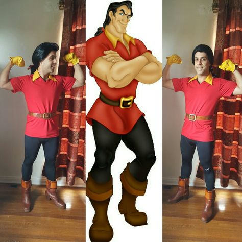 Gaston #costume #diy #homemade Amish Costume, Gaston Costume, Homemade Costumes, Costume Diy, Diy Homemade, Disney Princess, Halloween, Disney, Fictional Characters