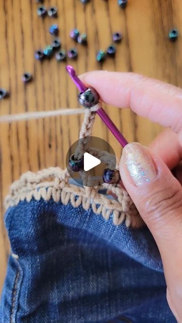 EthanAndJenniferHester on Instagram: "Adding Beads to crochet project #crochethandmade #crochetbyjen #fyp #crochetshorts #crochetwithbeads #gantsilyo #fypage #fyp #crochetlovers" Crochet With Beads Projects, Adding Beads To Crochet, How To Add Beads To Crochet, Crochet With Beads, Come And Take It, Crochet Shorts, Slow Dance, Crochet Lovers, Bead Crochet