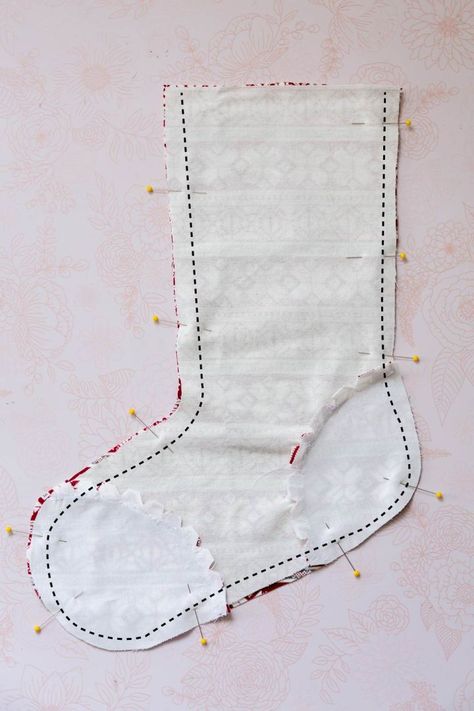 Sew a simple Christmas Stocking with this FREE Christmas Stocking Sewing Pattern. The Christmas Stocking Pattern comes with two options. Make either a basic Flannel DIY Christmas Stocking or make a fun version with a toe and heel patch for a bit of whimsey. Get the pattern now! Christmas Stocking Sewing Pattern, Stocking Sewing Pattern, Christmas Stocking Sewing, Stocking Sewing, Christmas Stocking Template, Christmas Stocking Pattern Free, Sock Ideas, Stocking Pattern Free, Fabric Christmas Stocking