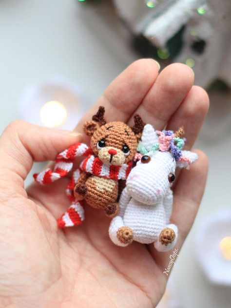 Yarn Animals, Crochet Unicorn Pattern, Crocheted Animals, Tiny Dragon, Amigurumi Minta, Crochet Bunny Pattern, Crochet Unicorn, Unicorn Pattern, Knitted Animals