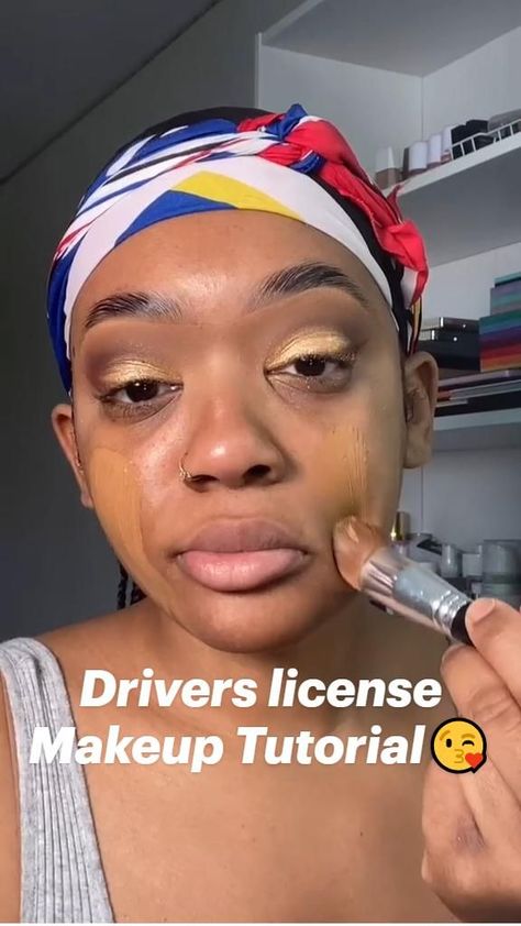 License Makeup Tutorial, License Makeup, Isee Hair, 2023 Homecoming, Baking Hacks, Gel Natural, Makeup For Black Skin, Brown Skin Makeup, Driver License