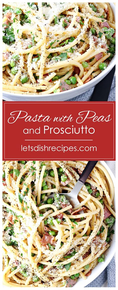 Pea Prosciutto Pasta, Pasta Peas Prosciutto Giada, Pea And Prosciutto Pasta, Pasta With Peas And Prosciutto, Pesto Prosciutto Pasta, Pasta Peas Prosciutto, Pasta With Prosciutto And Spinach, Spaghetti With Prosciutto, Dinner Recipes With Peas