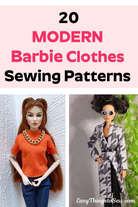 Free Barbie sewing patterns to sew amazing outfits for the plastic fashion dolls. These doll clothes patterns can be customized in a variety of sizes. Barbie Doll Body Measurements, Doll Clothing Patterns Free, Easy To Make Barbie Clothes, Barbie Free Patterns Sewing, Barbie Doll Sewing Patterns Free, Barbie Doll Clothes Patterns Free Printable, Homemade Barbie Clothes, Barbie Patterns Sewing Free Printable, Curvy Barbie Clothes Patterns Free