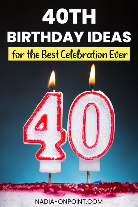 Birthday Ideas! Here are some of the best 40th Birthday Ideas for Women and Men! Awesome 40th Birthday Ideas outdoor and indoor. 40th Birthday Ideas Husband | 40th Birthday Ideas themes women | 40th birthday ideas men | 40th birthday ideas at home | 40th Birthday party ideas. #birthday #party #40thbirthday Birthday Ideas Outdoor, Women 40th Birthday Ideas, Husband 40th Birthday Ideas, Men 40th Birthday Ideas, Birthday Ideas Men, Birthday Ideas Husband, Birthday Ideas At Home, Birthday Ideas Themes, 40th Birthday Ideas For Women