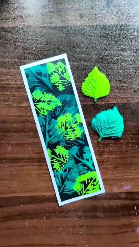 🌿 leaf print bookmark 🌿 | Diy art painting, Painting art projects, Diy canvas art painting Painting Brush, Kunst Inspiration, Nature Art Painting, Diy Canvas Art Painting, Amazing Art Painting, Painting Art Projects, Paint Painting, Diy Art Painting, Diy Canvas Art