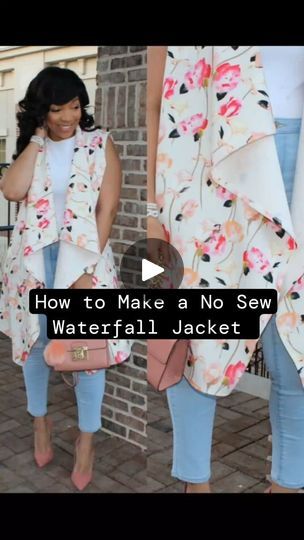 43K views · 7.6K reactions | How to make a no sew waterfall jacket in 5 minutes,
Please follow my page, like and share my videos.
#sewingtutorialforbeginners #sewingtutorials #sewingproject #patternmaking #patterndesign #reelstailor #fashiontutor #sewing #fashioninibadan #learnsewing #learnsewingfashion #onlineclasses #onlinecoaching #onlinecourse #jacket #waterfalljacket #jacketstyle | Ogechukwu Adeniran | Ayra Starr · Fashion Killer Ayra Starr, Waterfall Jacket, Tutorials Diy, African Fashion Modern, Follow My Page, How To Make Clothes, Like And Share, No Sew, Online Coaching