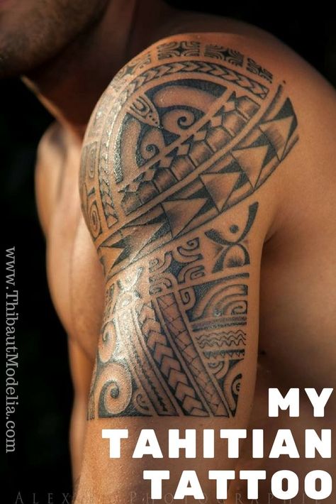 My Tahitian Tattoo #Tattoo #Tatouage #Tatoo #tahiti #Tahitian #Polynesien #ThibautModelia #Inspiration #Souvenir #Travel #Blogger Tahiti Tattoo, Tahitian Tattoo, Maori Tattoo Meanings, Tattoo Pierna, Tattoos Pictures, Maori Tattoos, Polynesian Tattoos, Maori Tattoo Designs, Mens Shoulder Tattoo