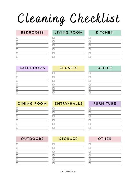 Get organized with this free printable house cleaning checklist! Household binders & home management planneridea #planneraesthetic🌈 Life Management Binder Printables Free, Life Binder Categories, Cleaning Checklist Printable Free, Housekeeper Checklist, Household Cleaning Schedule, Spring Cleaning List, Free Printable Cleaning, Printable House, Cleaning Schedule Templates