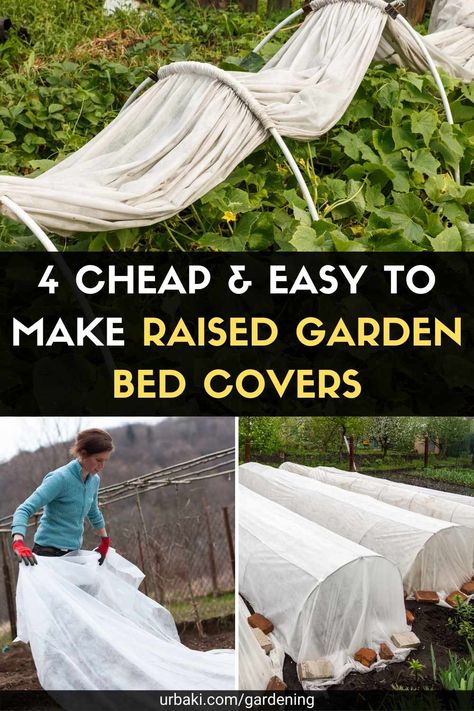 Using garden bed covers like mini hoop tunnels, row covers, or portable cold frames is a great hack for a healthy and healthy vegetable garden. These versatile covers will allow your plants to increase production, reduce pests and damage caused by the weather, and extend the harvest season into fall and winter. Remember that before covering the plants in the late afternoon or early evening, you should water them lightly. Apply glazes early in the evening as the winds drop and remove them ... Covering Garden Beds, Covers For Garden Boxes, Raised Bed Greenhouse Cover, Cover Garden Beds, Cover Raised Garden Beds, Diy Row Covers Vegetable Garden, Tomato Covers Garden, Row Covers Garden, Diy Greenhouse Cover For Raised Bed