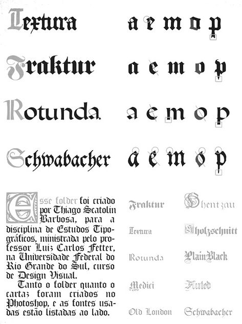 Blackletter: classification Unique Lettering, Calligraphy Lessons, Medieval Aesthetic, Design Information, Calligraphy Handwriting, Graphic Design Packaging, Typeface Design, Illuminated Manuscript, Type Design