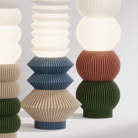 A close-up view of some of the many possibilities of the STAK Modular Lamp. Meticulously designed modular parts twist and connect together allowing you to completely customize the color, shape and lampshade. Style it however you like, then change it up later. #meltmod #modulardecor #STAKlamps #interiordesign #lighting #3dprinted #modularfurniture #productdesign #tablelamp #desklamp #apartmentdecor #apartmenttherapy #midcenturymodern #midcenturyhome #midcenturyfurniture #scandinaviandesign ... Modular Furniture, Mid Century House, Mid Century Furniture, Apartment Therapy, Lamp Design, Midcentury Modern, Scandinavian Design, Desk Lamp, Apartment Decor