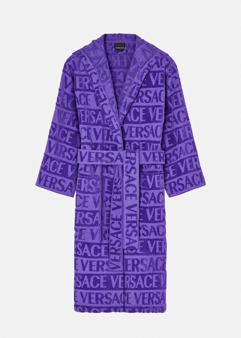 Versace Clothes, Cotton Bathrobe, Belted Robe, Cute Nike Outfits, Terry Towelling, Allover Pattern, Versace Home, Simple Fits, Dolce E Gabbana