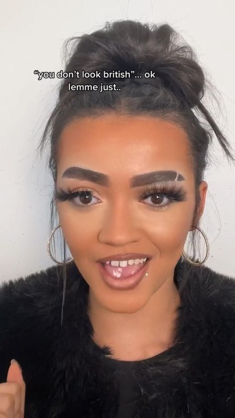 Chav Makeup Look, British Makeup, Makeup Tiktok, Cool Makeup, Makeup Humor, Halloween Tattoo, Cool Makeup Looks, Scary Makeup, Makeup Store