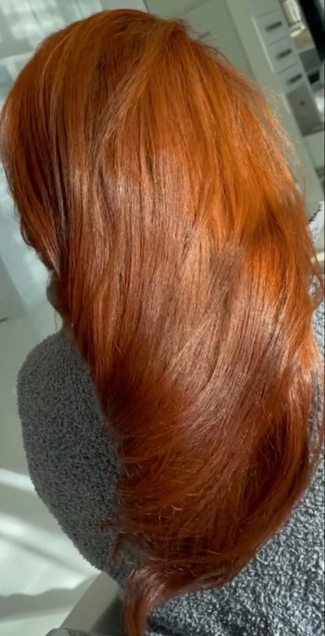 Follow for more Red Ginger Hair, Peekaboo Hair, Ginger Hair Color, Black Hair With Highlights, Dyed Hair Inspiration, Dyed Natural Hair, Beautiful Hair Color, Black Hair Care, Color Your Hair