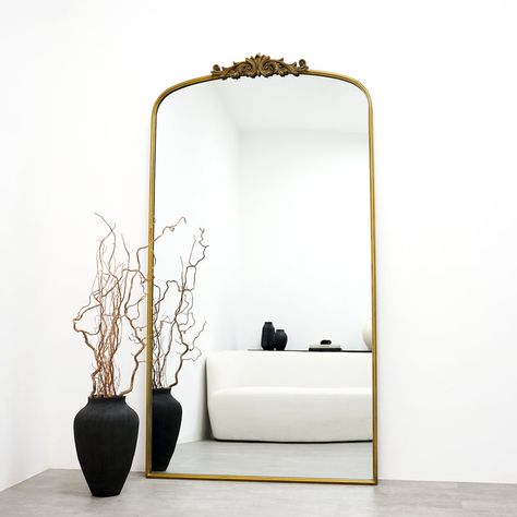 Large Gold Mirror, Gold Arch Mirror, Antique Gold Frame, Victorian Hallway, Victorian Mirror, Floor Length Mirror, Leaner Mirror, Arched Mirror, Selling Design