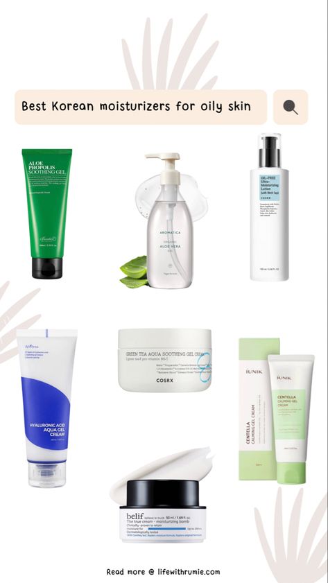 Best korean moisturizers for oily skin you need to try out. Click to read more Korean Gel Moisturizer, Oil Free Moisturizer For Oily Skin, Korean Skin Care Oily Skin, Korean Moisturizer For Oily Skin, Korean Skincare For Oily Skin, Best Moisturizer For Oily Skin, Moisturizer Korean, Face Moisturizer For Oily Skin, Korean Moisturizer