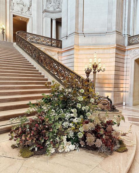 A mini-forest ceremony for R+J with @sophia.goff at San Francisco’s City Hall 🧚🏻‍♂️🍃🍄 Swipe to spot all these juicy details | Instagram Sophia Goff, Forest Ceremony, Mini Forest, Wedding Mood Board, Wedding Mood, City Hall, Instagram A, Mood Board, San Francisco