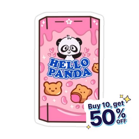 Decorate laptops, Hydro Flasks, cars and more with removable kiss-cut, vinyl decal stickers. Glossy, matte, and transparent options in various sizes. Super durable and water-resistant. hello panda japanese snack but kawaii version <3 Hello Panda, Panda Illustration, Panda Drawing, Kawaii Sticker, Japanese Snacks, Kawaii Stickers, Original Work, Vinyl Decal Stickers, Vinyl Decal