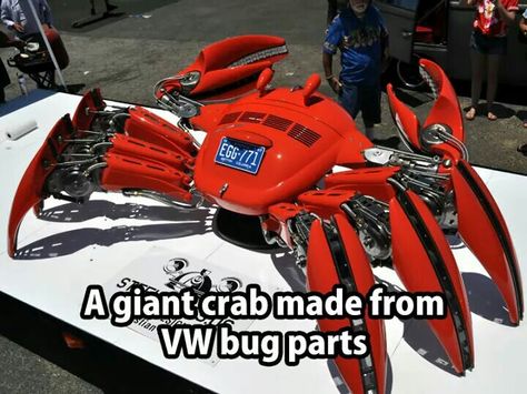 Nice Metal Crab, Volkswagen Beetles, Robot Animal, Vw Sedan, Vw Parts, Arte Robot, Robot Design, Design Innovation, Design Industrial