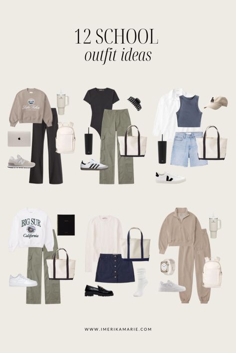 College Style Outfits, Outfit Ideas College, Outfit Ideas School, Study Outfit, Back To University, Outfit Ideas For School, College Wardrobe, Class Outfits, College Outfits Summer