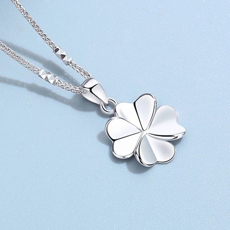 Solid Platinum Pendant Clover Pendant Pt950 Pendant Minimalist Jewellery Floral Platinum Pendant Necklace for Women Necklace for Girls Platinum Necklace For Women, Platinum Necklace, Platinum Pendant, Necklace For Girls, Pendant Minimalist, Minimalist Jewellery, Clover Pendant, Women Necklace, Proposal Gifts