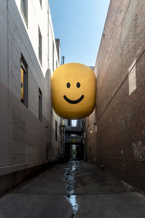 Stuart Semple, Happy City, Dancing On My Own, Public Artwork, Denver Art Museum, Guerilla Marketing, Public Art, Exhibition Design, Smiley Face