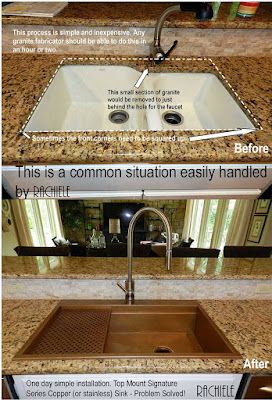 Kitchen Sink Upgrade, Workstation Sinks, Replacing Kitchen Sink, Under Mount Kitchen Sink, Kitchen Sink Diy, Sink Replacement, Copper Sinks, Kitchen Sink Organization, Top Mount Kitchen Sink