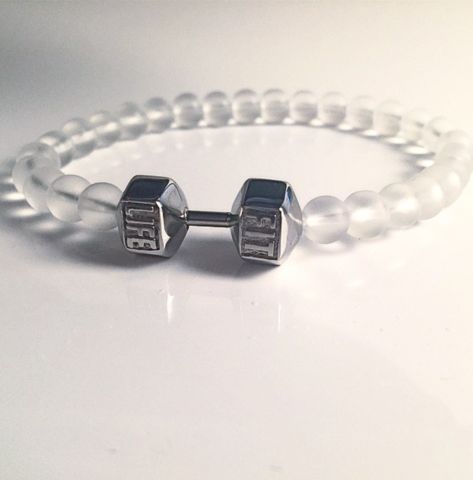 The FitLife Dumbbell Bracelets are made out of stainless steel and high quality 6.5mm glass beads. Fitness Watches For Women, Fitness Jewelry, Staying Fit, Fitness Bracelet, Workout Accessories, Fitness Tracker, Workout Programs, Getting Old, Fun Workouts