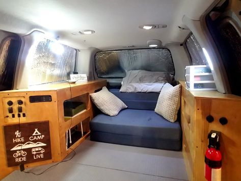 Honda Odyssey Camping, Minivan Camper Conversion, Minivan Camping, Van Dwelling, Vinyl Floor Covering, Micro Camper, Build A Camper Van, Build A Camper, Van Life Diy