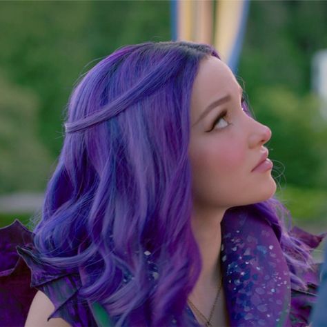 Descendants Icons, Mal Descendants, Descendants, Purple Hair, Gloves, Purple, Hair