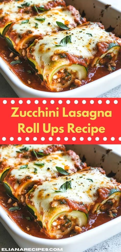 Looking for a new zucchini recipe? Try these Zucchini Lasagna Roll Ups! This dish is one of the top zucchini recipes, offering a creative twist on lasagna roll ups for easy dinner ideas. Zucchini Lasagna Recipe Roll Ups, Zucchini Roll Up, Zucchini Rolls With Ricotta, Zucchini Rollups With Ricotta, Veggie Lasagna Roll Ups, Zucchini Lasagna Roll Ups, Easy Spinach Lasagna, Zucchini Roll Ups, Lasagna Roll Ups Recipe