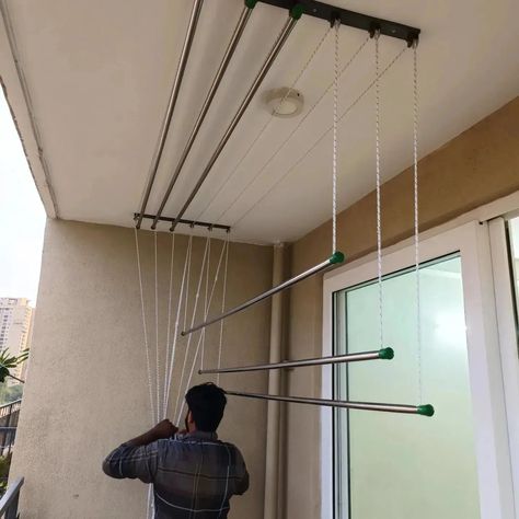 Clothes Drying Ideas Balcony Indian, Cloth Drying Ideas, Clothes Drying Ideas, Cloth Drying Ideas Balcony, Balcony Clothes Drying, Laundry Ideas, Clothes Drying, Drying Clothes, Hangers