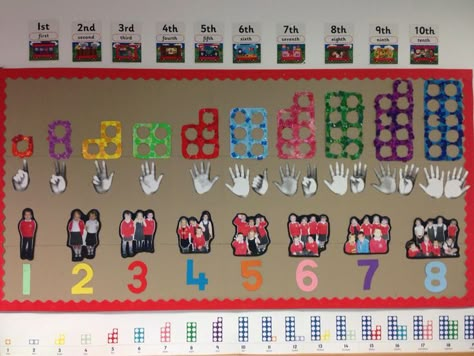 Numicon Display Eyfs, Maths Display Board Preschool, Maths Display Board Eyfs, Number Display Classroom, Numeracy Display Early Years, Nursery Maths Display, Numbers Display Classroom Ideas, Reception Display Ideas Eyfs, Reception Maths Display