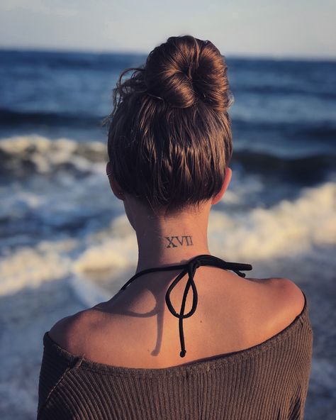 Roman Numeral 17 Tattoo, Roman Numeral Tattoo Back Of Neck, Roman Numeral Wrist Tattoo, Tattoos Roman Numerals, 17 Tattoo, Tattoo Aesthetics, Lotus Flower Tattoos, Faith Tattoo On Wrist, Inner Arm Tattoos