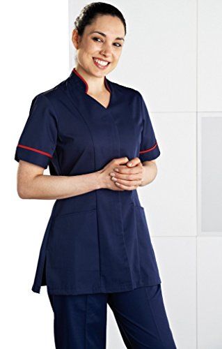 Superb Uniforms & Workwear Women's Polyester Viscose Medical Tunic Set (Navy) - for Doctors, Nurses, Receptionists, and Corporate staff. Conceal brass snap buttons. Trouser with YKK zip and 3 pockets Check more at https://marketstrend.store/2022/02/06/superb-uniforms-workwear-womens-polyester-viscose-medical-tunic-set-navy-for-doctors-nurses-receptionists-and-corporate-staff-conceal-brass-snap-buttons-trouser-with-ykk-zip-and-3-pockets/ Clinic Receptionist Outfit, Medical Receptionist Outfit, Nurse Uniform Design, Front Office Uniform, House Keeping Uniform, Lab Coat Fashion, Hospital Uniforms, Housekeeping Uniform, Nurse Dress Uniform