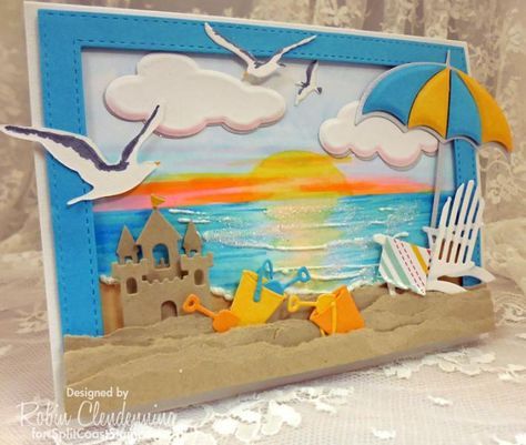 CC Relaxing by Stamperrobin - Cards and Paper Crafts at Splitcoaststampers Beach Paper Craft, Summer Cards Ideas, Impression Obsession Cards, Sea Cards, Nautical Cards, Beach Cards, Impression Obsession, Summer Cards, Beach Chair