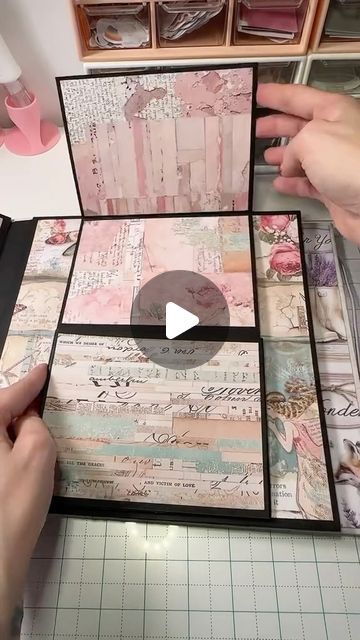 Creative Ideas For Scrapbook, Scrapbook Tutorial Videos, Pop Up Scrapbook Tutorial, Cricut Scrapbooking Ideas, Scrapbook Cards Ideas, Diy Mini Album Tutorial, Creative Scrapbook Ideas, Scrapbooking Original, Scrapbook Paper Projects