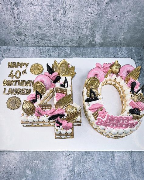 #40 #40th #birthday #monogram #numbercake #chocolate #cakedesign #cakedecoratingideas #cakeinspiration Cream Tart Cake Number, Birthday Tart, Cream Tart Cake, Cake Number, Tart Cake, Number 40, Cream Tart, Happy 40th, Number Cakes