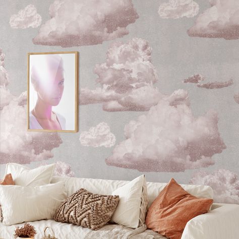 Vintage Style Pink Clouds Wallpaper, Nursery Aesthetic Wallpaper by WALLPAPERS4BEGINNERS on Etsy https://www.etsy.com/ca/listing/889317023/vintage-style-pink-clouds-wallpaper Black Clouds Wallpaper, Pink Clouds Wallpaper, Aztec Wallpaper, Forest Watercolor, Clouds Wallpaper, Banana Leaf Wallpaper, Focal Wall, Vintage Hot Air Balloon, Black Clouds