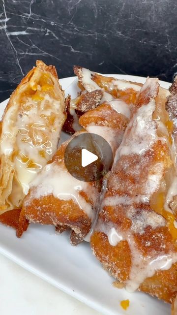 Michael Self on Instagram: "✨Apple Peach Cobbler Egg-Roll Recipe. 

Y’all have been wanting me to bring these back for the longest. Since I’m not, I figured I can give you the tutorial on how to make them yourselves. You’re welcome! 😂

Enjoy and let me know how they came out for you. 

#peachcobbler #peachcobblereggrolls" Apple Peach Cobbler, Egg Rolls Recipes, Peach Cobbler Egg Rolls, Egg Roll Recipes, Roll Recipe, Egg Roll, Peach Cobbler, Egg Rolls, Cobbler