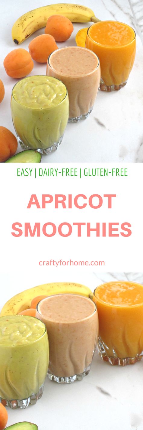 Apricot Smoothie Recipes, Gluten Free Smoothie, Cheap Diet, Apricot Smoothie, Banana Apple Smoothie, Smoothies Vegan, Apricot Recipes, Dairy Free Smoothies, Drinks Smoothies