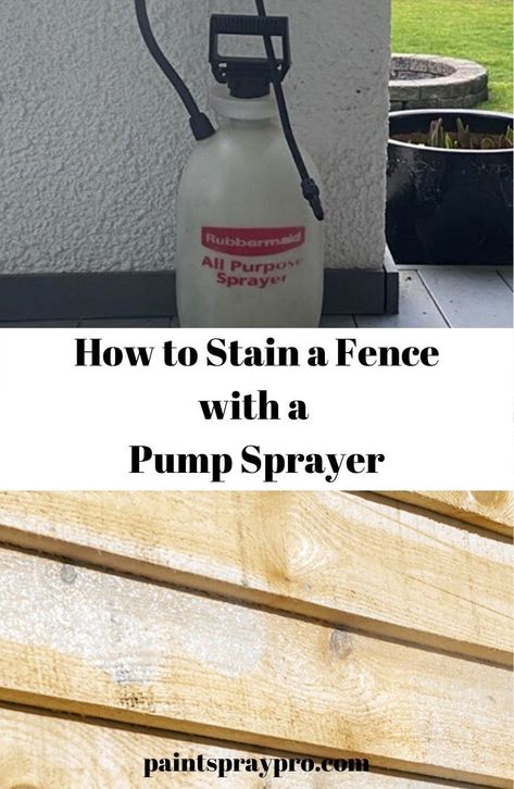 How To Seal A Wood Fence, Staining Fence With Sprayer, Spray Stain Fence, Best Way To Stain A Fence, Staining Fence Diy, Fence Sealer, Fence Stain Colors Ideas, Staining Fence, Staining A Fence