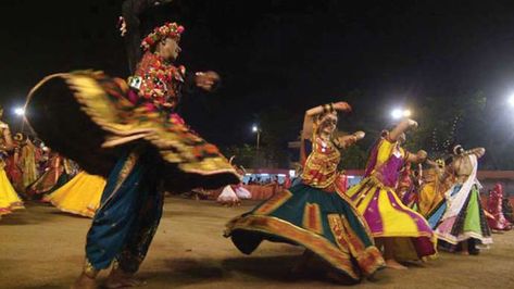 Navratri | Description, Importance, & Facts | Britannica Dussehra Celebration, Garba Dance, College Event, Navratri Garba, Navratri Festival, India Clothes, Happy Navratri Images, Festivals Of India, Navratri Images