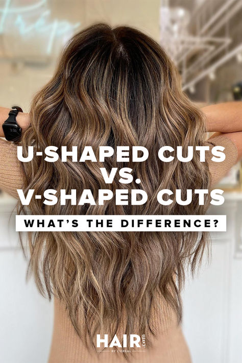 If you’re tired of your blunt cut, consider adding interest with a U-cut or a V-cut. Keep reading for everything you need to know before hitting the salon. Long Hair Shapes Back, V Cut Vs U Cut Hair, U Layered Haircut Medium, Long Layered V Cut Hair, Long Hair U Shape, Long Hair Short Layers Choppy, U Shape Haircut With Layers, Medium Length V Haircut, V Cut Hair Medium Length