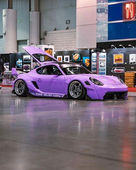 Porsche Modified, Widebody Porsche, Widebody Cars, Nissan Gtr 35, Gtr 35, Porsche Cayman S, Cayman S, Baja Bug, Purple Car